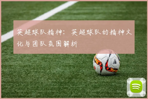 英超球队精神:英超球队的精神文化与团队氛围解析